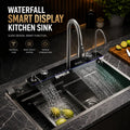 Waterfall Smart Display Stainless Steel Kitchen Sink
