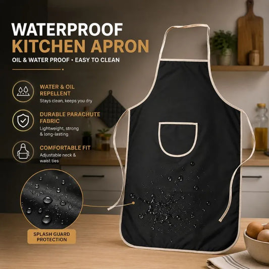 Waterproof Kitchen Apron – Parachute Fabric Oil & Water Proof Cooking Apron