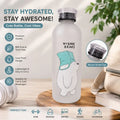 We Bare Bears Frosted Water Bottle – Leakproof Everyday Hydration Bottle