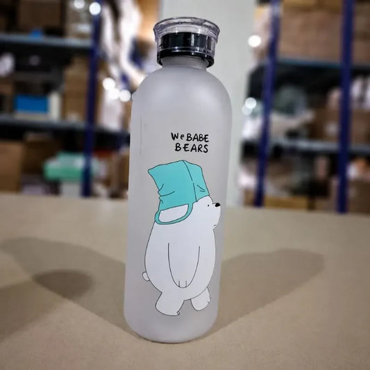 We Bare Bears Frosted Water Bottle – Leakproof Everyday Hydration Bottle