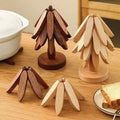 Creative Wooden Coaster Set – Tree Design Foldable Table Protector