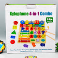 Wooden 4in1 Xylophone & Fishing Game