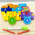 Wooden Mini Dump Puzzle & White Board