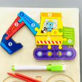 Wooden Mini Excavator Puzzle & White Board