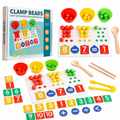Wooden Montessori Clamp Beads Board