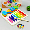 Wooden Montessori Xylophone & Shapes Column