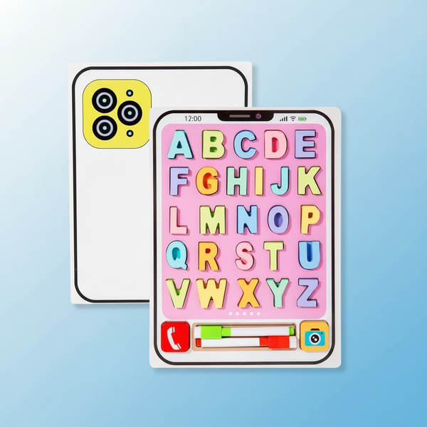Wooden iPhone Themed Capital Letters Board