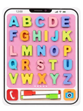 Wooden iPhone Themed Capital Letters Board