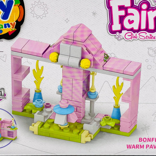 DIY 2in1 Fairy Bonfire Warm Pavilion Building Blocks - 79Pcs