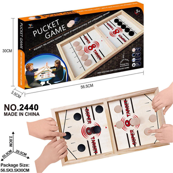 Large Pucket Game - 2 Colored Pucks (Imported)