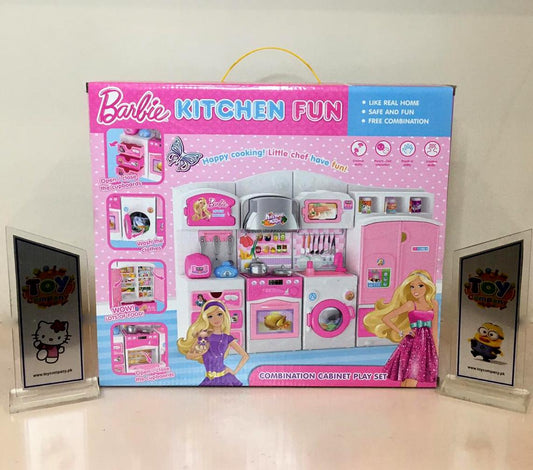 Barbie Kitchen Combination Cabinet Play Set