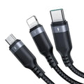 JOYROOM 3.5A Lightning+Type-C+Micro 3-in-1 Data Cable