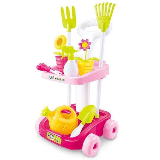 Pretend Play Garden Tool Trolley Set
