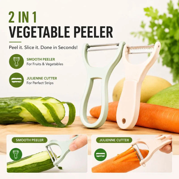 Vegetable Peeler and Julienne Cutter Set – 2 Dedicated Tools
